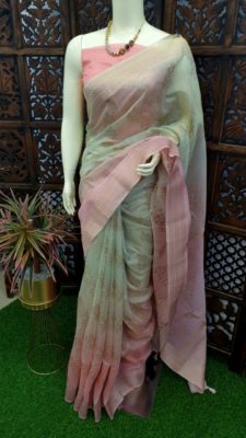 Latest double shaded soft silk cotton sarees (3)