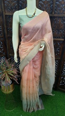 Latest double shaded soft silk cotton sarees (4)