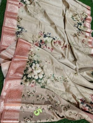 Latest fabric butter linen digital sarees (14)
