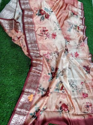 Latest fabric butter linen digital sarees (15)