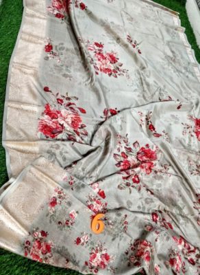 Latest fabric butter linen digital sarees (9)