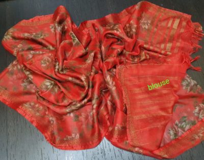Latest kora by jute synthetic sarees (3)