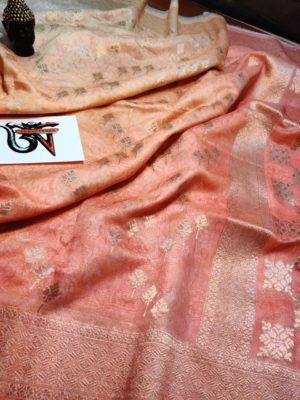 Latest linen kora 4 d print zari sarees (6)