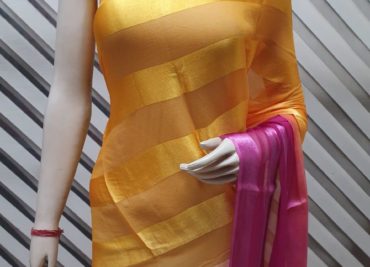 Latest pure chiffon double shaded sarees (1)