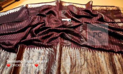 Latest pure matka silk checks sarees (25)