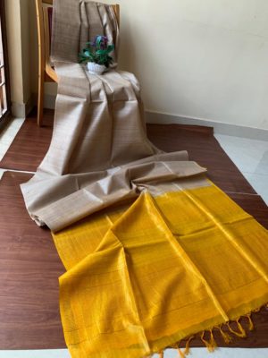 Latest pure tussar silk tie and die sarees (2)