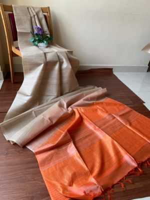 Latest pure tussar silk tie and die sarees (5)