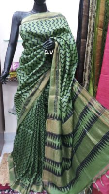 Latest pure zari tussar sarees with blouse (4)