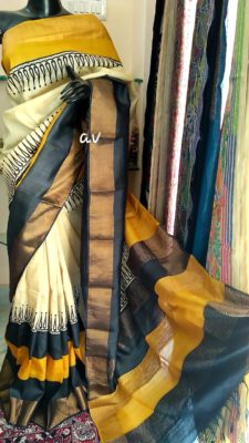 Latest pure zari tussar sarees with blouse (6)