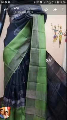 Latest pure zari tussar sarees with blouse (9)