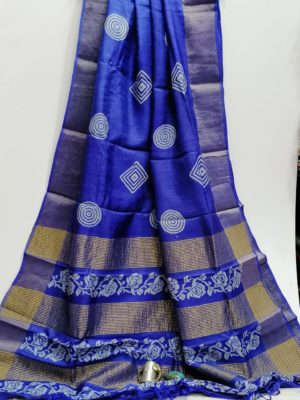 Latest pure zari tussar silk sarees (2)