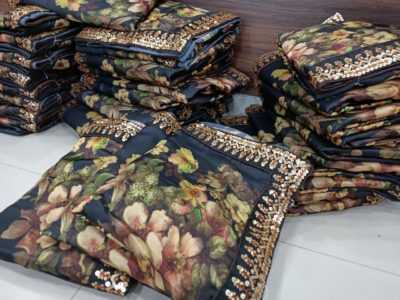 Latest satin sarees with digital prints (2)