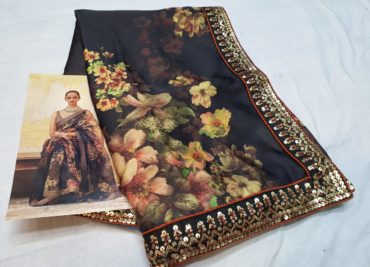 Latest satin sarees with digital prints (3)