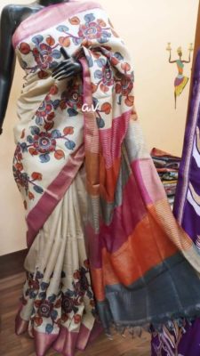 Latest zari border tussar silk sarees (5)