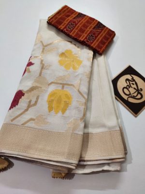 Pure banaras moonga sarees with blouse (15)