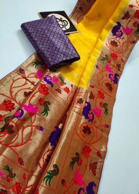 Pure banaras moonga sarees with blouse (8)
