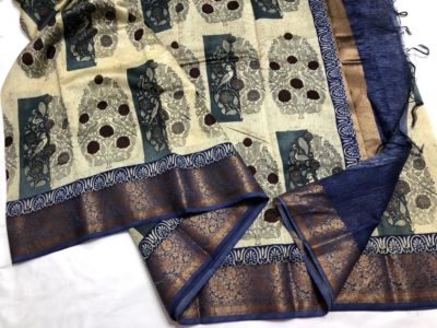 Pure chanderi cotton silk sarees with blouse. (3)