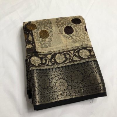 Pure chanderi cotton silk sarees with blouse. (4)