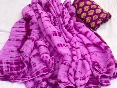 Pure chiffon shibori sarees (1)