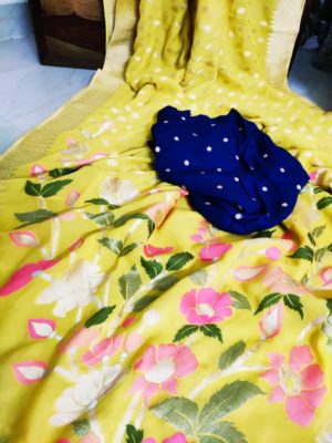 Pure georgette sarees with blouse (18)