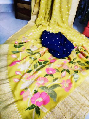 Pure georgette sarees with blouse (8)