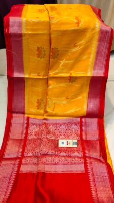 Pure handloom banarasi chiniya silk sarees (24)