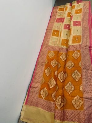 Pure handwoven khaddi bandini georgette sarees (14)