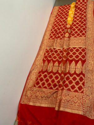 Pure handwoven khaddi bandini georgette sarees (15)