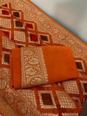 Pure handwoven khaddi bandini georgette sarees (17)