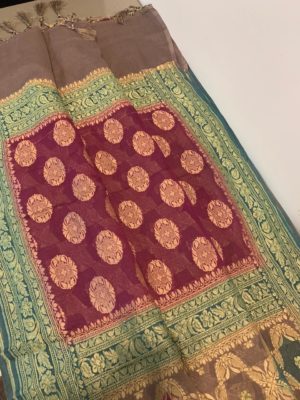 Pure handwoven khaddi bandini georgette sarees (20)