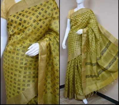 Pure handwoven zari border tussar silk sarees (8)