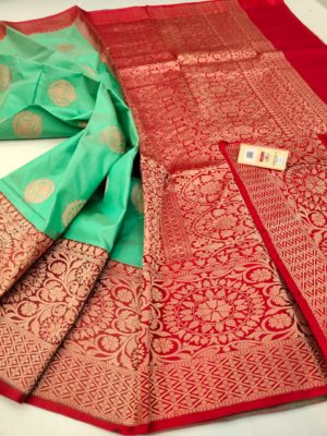 Pure katan silk sarees with blouse (16)