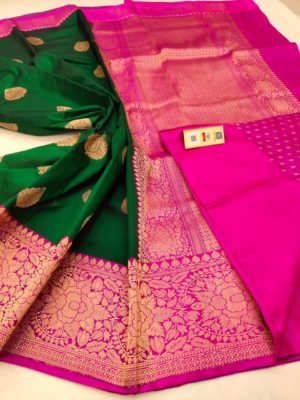 Pure katan silk sarees with blouse (2)