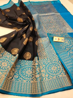 Pure katan silk sarees with blouse (20)