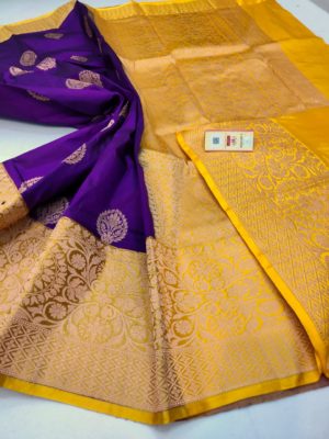 Pure katan silk sarees with blouse (3)