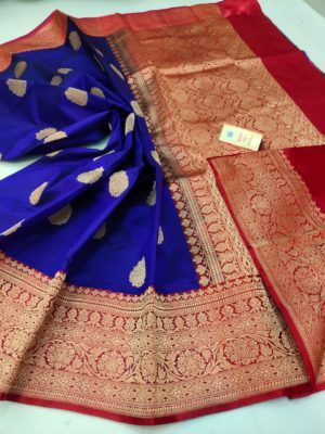 Pure katan silk sarees with blouse (5)