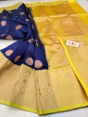 Pure katan silk sarees with blouse (8)