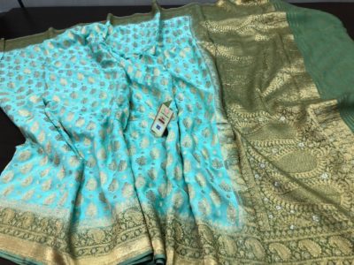 beautiful collection in khaddi georgettes with blouse (7)