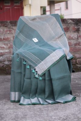 pure linen by linen plain sarees (2)