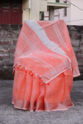 pure linen by linen plain sarees (7)