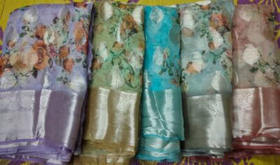 Banaras Pure Kora Silk With Motifs (1)