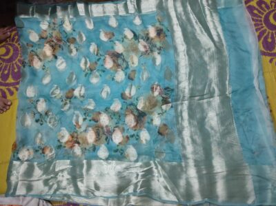 Banaras Pure Kora Silk With Motifs (4)