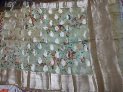 Banaras Pure Kora Silk With Motifs (5)
