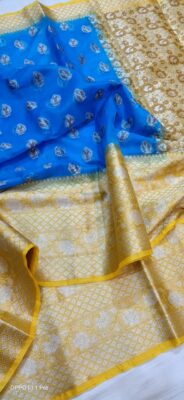 Exclusive Collection Of Kora Silk Sarees With Blouse (10)