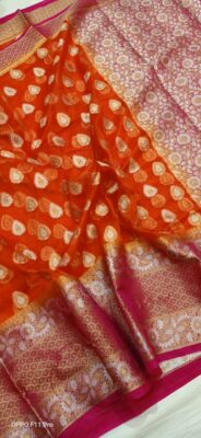 Exclusive Collection Of Kora Silk Sarees With Blouse (4)