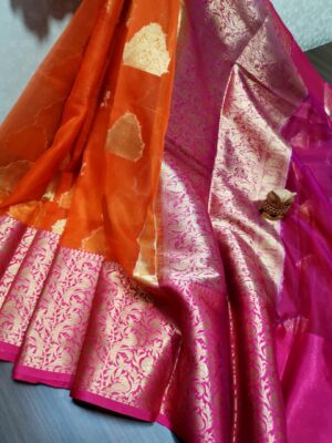 Latest Kanchi Organza Sarees With Blouse (12)