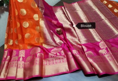 Latest Kanchi Organza Sarees With Blouse (13)