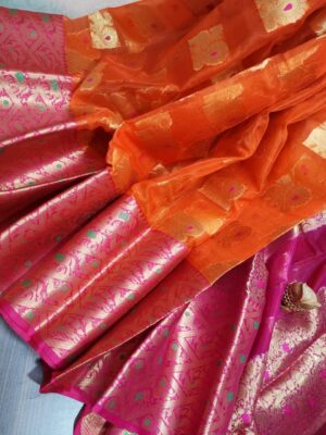 Latest Kanchi Organza Sarees With Blouse (15)
