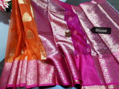 Latest Kanchi Organza Sarees With Blouse (2)