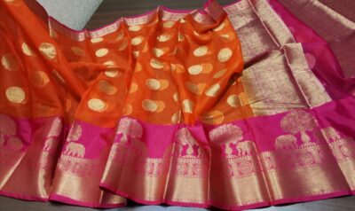 Latest Kanchi Organza Sarees With Blouse (3)